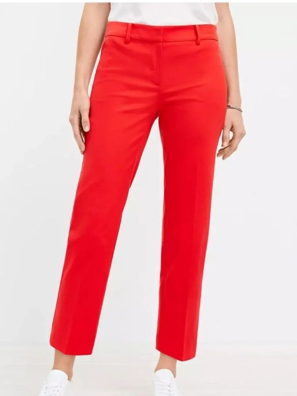 LOFT sz 4 the Riviera Slim red ankle pants